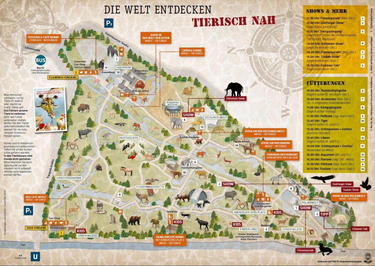 Kart over münchen zoo