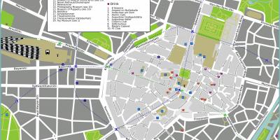 Turist kart over münchen attraksjoner