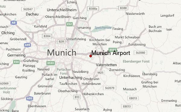 kart over münchen og omegn