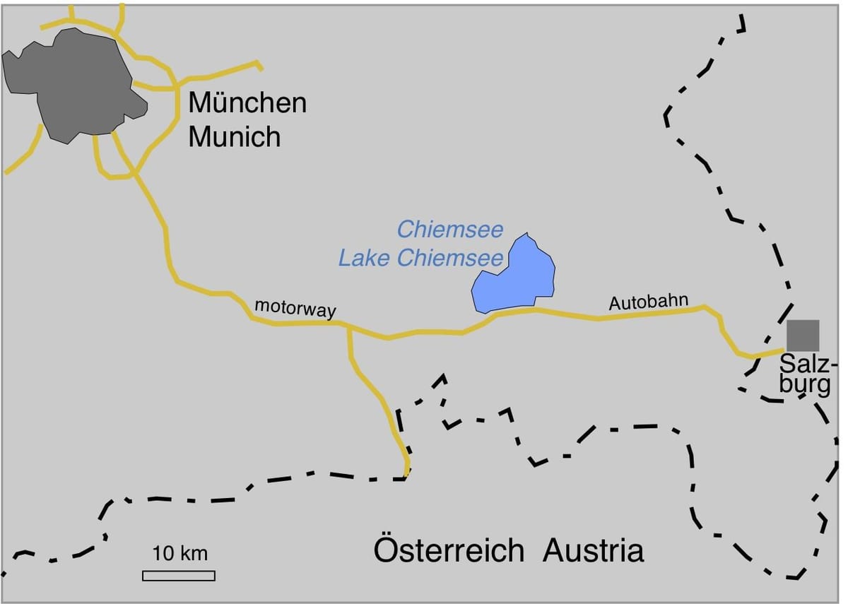 Kart ofmunich innsjøer 