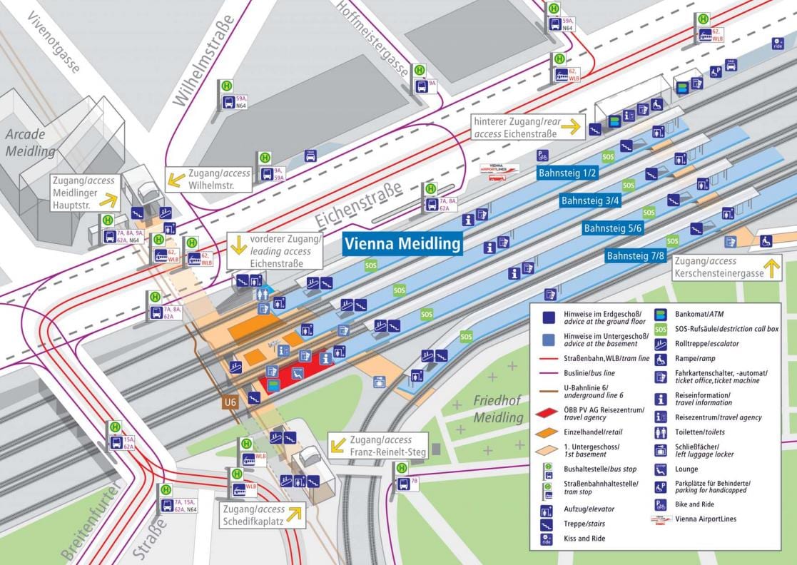 münchen sentralstasjon plattform kart