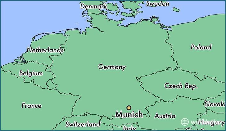 münchen i verden kart
