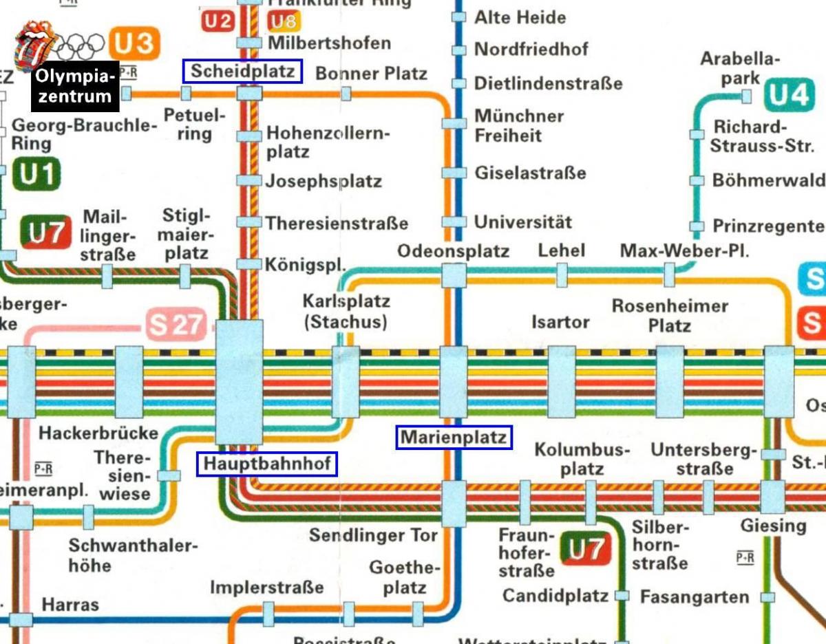 Kart over münchen hauptbahnhof