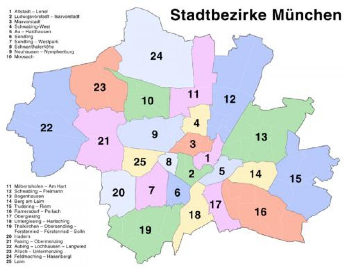 münchen-området kart