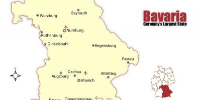 Kart over tyskland som viser münchen