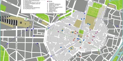 Turist kart over münchen attraksjoner