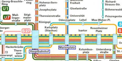 Kart over münchen hauptbahnhof