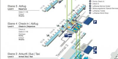 Kart over münchen lufthavn lufthansa